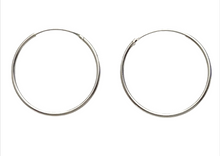 Lade das Bild in den Galerie-Viewer, Silver Circle Creolen 925 Sterling Silber – Ø 10 / 18 / 20 / 25 mm – 1 mm Stärke