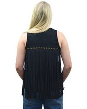 Lade das Bild in den Galerie-Viewer, Eleanor schwarzes T-Shirt Westernshirt Westernwear mit Fransen Line Dance