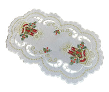 Lade das Bild in den Galerie-Viewer, Creme farbene Weihnachtsdecke Tischläufer Tischdecke Mitteldecke Tischband