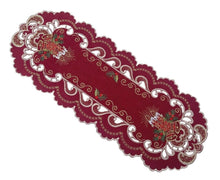 Lade das Bild in den Galerie-Viewer, Rot- Goldener Traum Weihnachtsdecke Tischläufer Tischdecke Mitteldecke Tischband