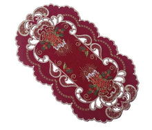 Lade das Bild in den Galerie-Viewer, Rot- Goldener Traum Weihnachtsdecke Tischläufer Tischdecke Mitteldecke Tischband