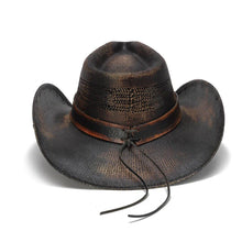Lade das Bild in den Galerie-Viewer, "Austin" Brauner Cowboyhut Strohhut Westernhut Line Dance Western
