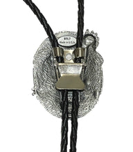 Lade das Bild in den Galerie-Viewer, Fliegender Adler Federn Liberty Coin Bolo Tie Westernkrawatte Lederkordel
