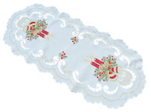 Lade das Bild in den Galerie-Viewer, Creme farbene Weihnachtsdecke Tischläufer Tischdecke Mitteldecke Tischband