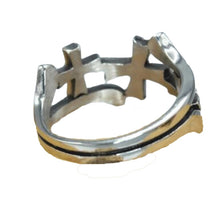 Lade das Bild in den Galerie-Viewer, Kreuzring Ring Fingerring Edelstahl Eisernes Kreuz Biker Rocker