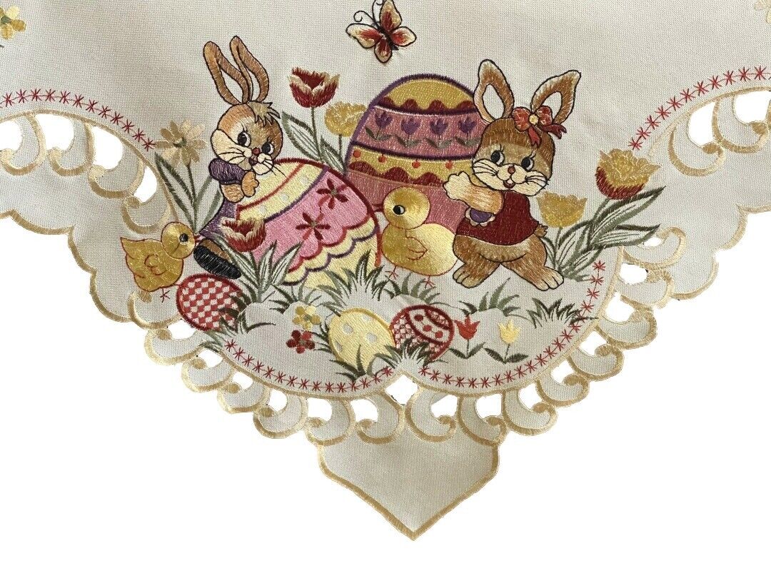 Osterdecke beige rosa Ostern Osterhasen Tischläufer Tischdecke Mitteld – westernlifestyle
