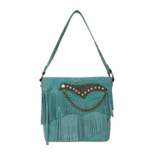 Lade das Bild in den Galerie-Viewer, Francis Handtasche Schultertasche Westerntasche Fransen Nieten