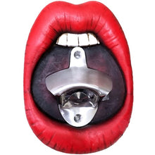 Lade das Bild in den Galerie-Viewer, Flaschenöffner, Wandflaschenöffner Roter Mund Lippen