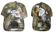 Lade das Bild in den Galerie-Viewer, Baseballcap, Mütze mit Schild bestickt mit Adler oder Wolf u. Federn Camouflage