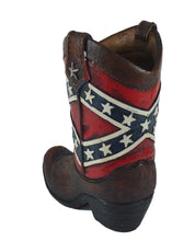 Lade das Bild in den Galerie-Viewer, Dekofigur Stiftehalter Vase Cowboystiefel Flagge Südstaaten 18 cm