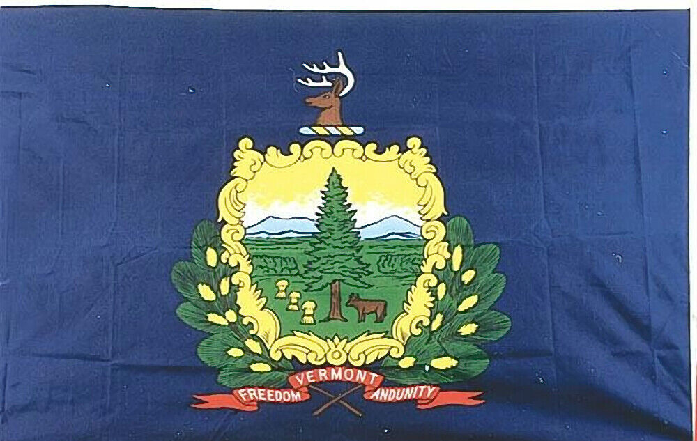 Akachafactory Wimpel Mini-Flagge – Vermont, USA | 15 X 10 Cm, Doppelseitig Bedruckt, Aus Polyester