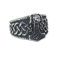 Lade das Bild in den Galerie-Viewer, Ring Fingerring Edelstahl Hammer des Thor Biker Rocker