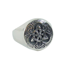 Lade das Bild in den Galerie-Viewer, Ring Fingerring Edelstahl Keltischer Siegelring Odin Biker Rocker