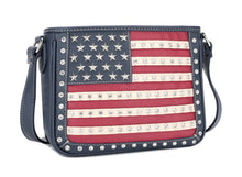 Lade das Bild in den Galerie-Viewer, Stars & Stripes Flagge USA Westerntasche Schultertasche Handtasche