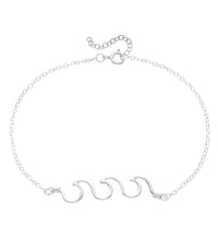 Lade das Bild in den Galerie-Viewer, Fußkette Fußkettchen Welle Wave 925er Sterling Silber