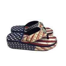 Lade das Bild in den Galerie-Viewer, Badelatschen Badeschuhe Zehentrenner Badeschuhe Flagge USA