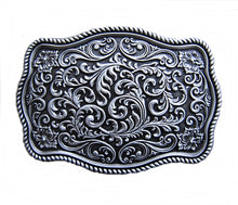 Lade das Bild in den Galerie-Viewer, Gürtelschnalle Buckle Gürtelschliesse Westernblumenornament Country Line Dance