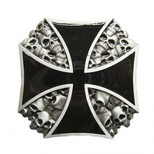 Lade das Bild in den Galerie-Viewer, Gürtelschnalle Buckle Eisernes Kreuz Iron Cross Totenkopf Skull Biker