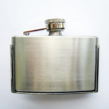 Lade das Bild in den Galerie-Viewer, Gürtelschnalle Buckle Gürtelschliesse mit Trinkflasche Flachmann 88 ml Gürtel