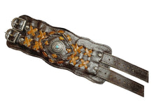 Lade das Bild in den Galerie-Viewer, Echt Lederarmband Westernarmband BREIT braun mit Sicherheitsfach Concho
