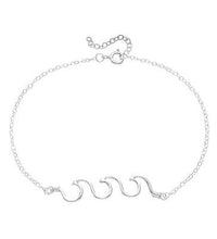 Lade das Bild in den Galerie-Viewer, Fußkette Fußkettchen Welle Wave 925er Sterling Silber