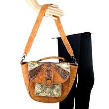 Lade das Bild in den Galerie-Viewer, Hellbraune Handtasche Schultertasche Westerntasche Montana West Line