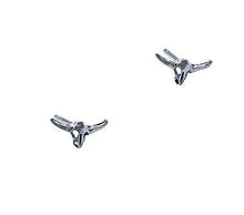 Lade das Bild in den Galerie-Viewer, Ohrringe, Ohrstecker Longhorn Skull Büffelschädel aus 925er Sterling Silber