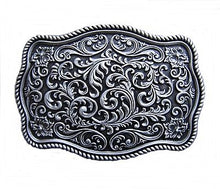 Lade das Bild in den Galerie-Viewer, Gürtelschnalle Buckle Gürtelschliesse Westernblumenornament Country Line Dance