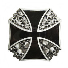 Lade das Bild in den Galerie-Viewer, Gürtelschnalle Buckle Eisernes Kreuz Iron Cross Totenkopf Skull Biker