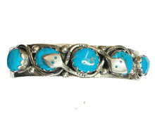 Lade das Bild in den Galerie-Viewer, Snake 5 Türkise Armreif Armspange 925er Sterling Silber Handarbeit Navajo