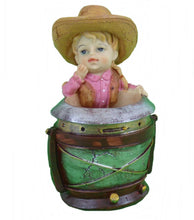 Lade das Bild in den Galerie-Viewer, Dekofigur Stiftehalter Stiftebox Vase Cowboy / Cowgirl Westerndekoration Colt