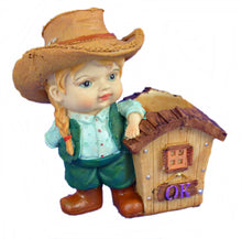 Lade das Bild in den Galerie-Viewer, Dekofigur Stiftehalter Vase Cowboy Cowgirl Cowboystiefel Westerndekoration