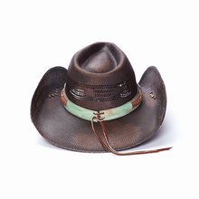 Lade das Bild in den Galerie-Viewer, Cowboyhut Strohhut Westernhut Line Dance Western