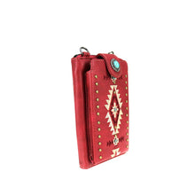 Lade das Bild in den Galerie-Viewer, Brieftasche Gelenktasche große Geldbörse mit Smartphone - Fach Flagge USA Strass