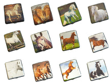 Lade das Bild in den Galerie-Viewer, Zigarettenetui Zigarettenbox aus Metall 20 Zigaretten Pferde Reiten Horse