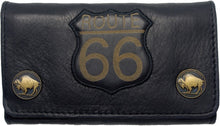 Lade das Bild in den Galerie-Viewer, Brieftasche Wallet Geldbörse Geldbeutel feinstes Rindleder mit Kette Route 66