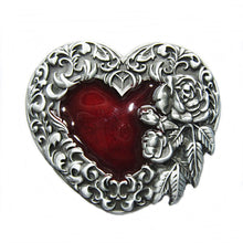 Lade das Bild in den Galerie-Viewer, Gürtelschnalle Buckle Gürtelschliesse Western Rose Herz Country Line Dance