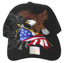 Lade das Bild in den Galerie-Viewer, Native Pride Adler Flagge USA Baseballcap Cap mit Schild Bestickt