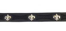 Lade das Bild in den Galerie-Viewer, Gürtel Wechselgürtel Echt Leder schwarz o. braun punziert Fleur de Lys 70 - 140