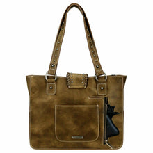 Lade das Bild in den Galerie-Viewer, Handtasche Schultertasche Westerntasche Nieten Concho Türkis Line Dance