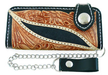Lade das Bild in den Galerie-Viewer, Brieftasche Wallet Geldbörse Geldbeutel echt Leder mit Kette Biker Trucker