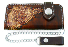 Lade das Bild in den Galerie-Viewer, Brieftasche Wallet Geldbörse Geldbeutel echt Leder mit Kette Biker Trucker