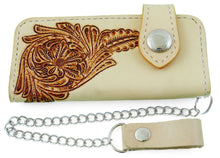 Lade das Bild in den Galerie-Viewer, Brieftasche Wallet Geldbörse Geldbeutel echt Leder mit Kette Biker Trucker