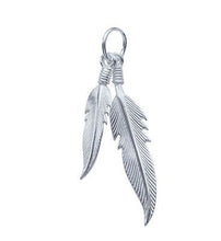Lade das Bild in den Galerie-Viewer, Ohrringe Kettenanhänger oder Set Feder Indianerschmuck 925er Silber
