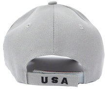 Lade das Bild in den Galerie-Viewer, Native Pride Adler Flagge USA Baseballcap Cap mit Schild Bestickt Grau