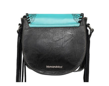 Lade das Bild in den Galerie-Viewer, Florentine Handtasche Schultertasche Westerntasche Fransen Florale Prägung