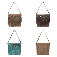 Lade das Bild in den Galerie-Viewer, Francis Handtasche Schultertasche Westerntasche Fransen Nieten