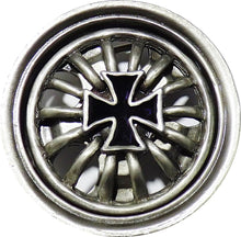 Lade das Bild in den Galerie-Viewer, Gürtelschnalle Buckle Spinning Wheel mit Eisernem Kreuz Felge Motorrad Biker