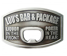 Lade das Bild in den Galerie-Viewer, Gürtelschnalle Buckle Gürtelschließe mit Flaschenöffner Lou`s Bar & Package