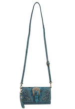 Lade das Bild in den Galerie-Viewer, Clutch Handtasche Schultertasche Westerntasche Montana West mit Buckle, Nieten